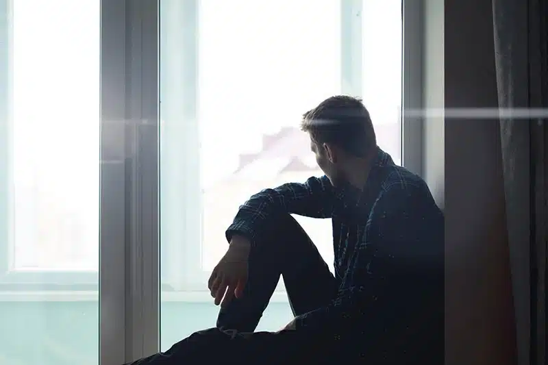 A man deals with PTSD.